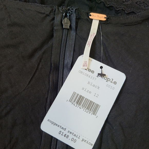 FREE PEOPLE Black Lace Delightful Mini Dress - Picture 3 of 4